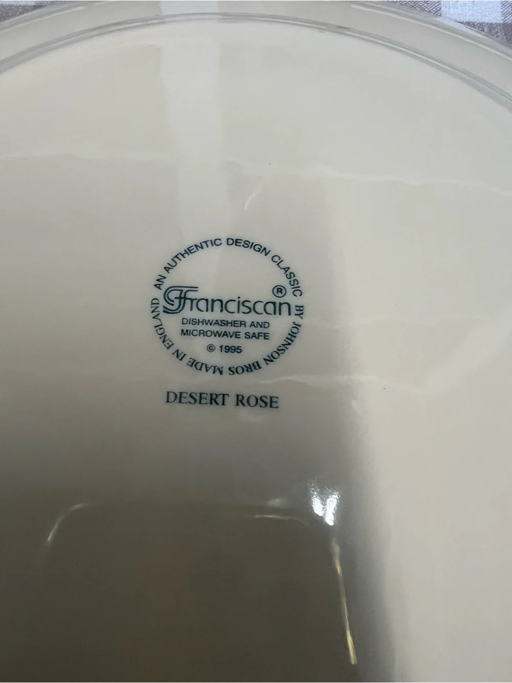 Vintage Franciscan desert rose dinner plate pink flower replacement grandma core